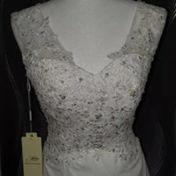 JAEDEN White Lace A-Line Wedding Gown - Size 4 - Picture 4 of 12